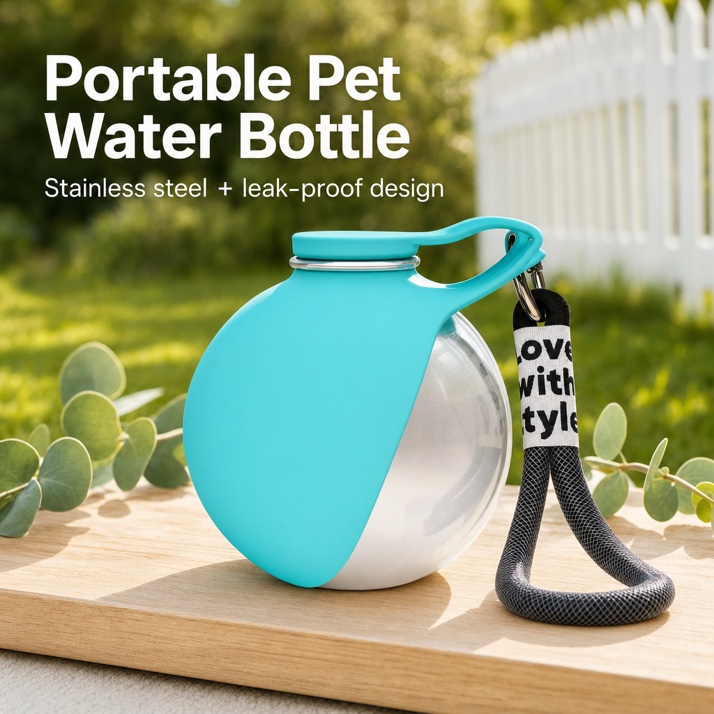 2-in-1 Portable Dog Water Bottle